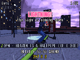 Downtown Rooftops in NO COMPLY: lightning, and the sign is coming down.