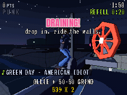 Storm Channel in NO COMPLY: the floodgate wheel spins, draining the channel.